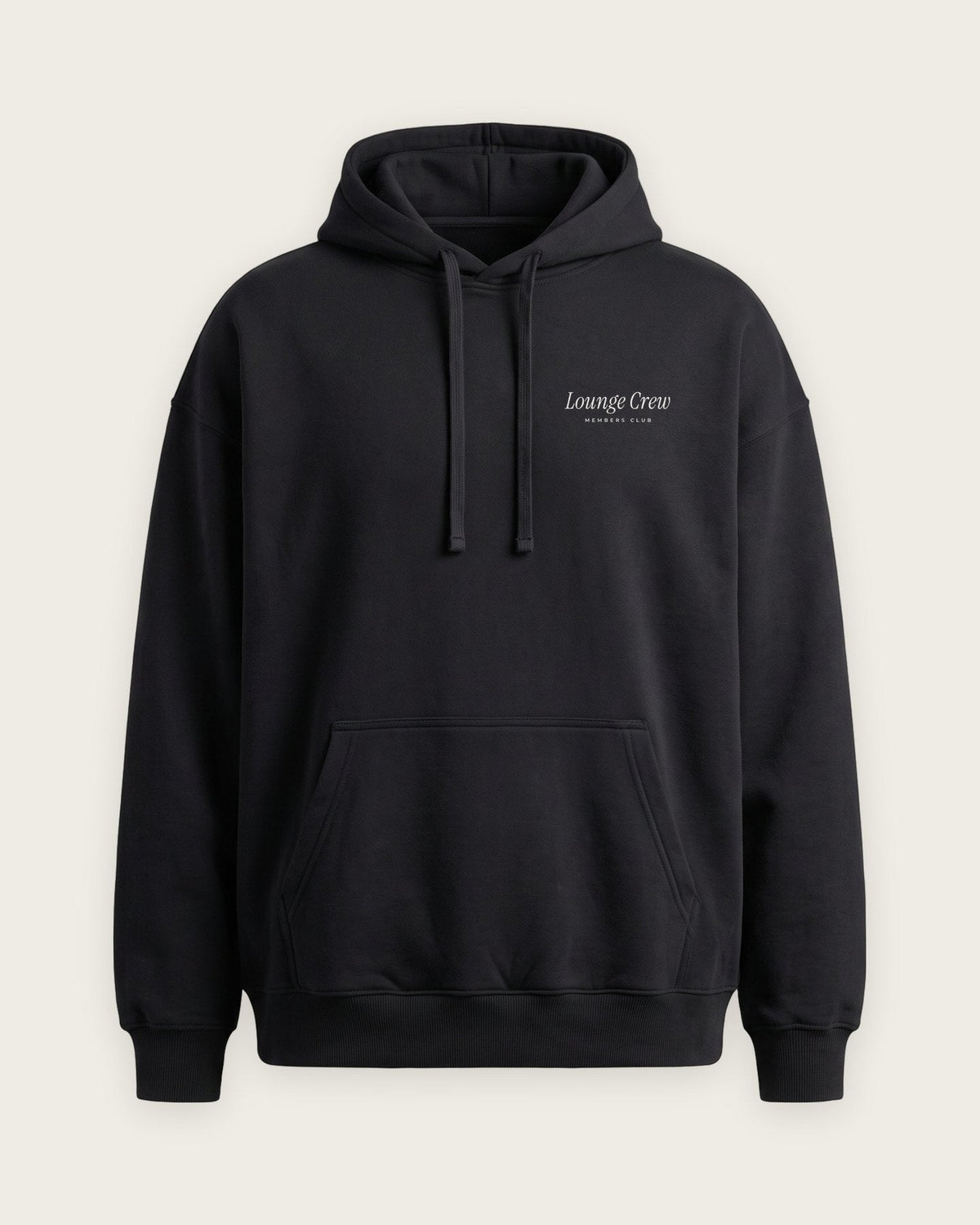 Moletom Oversized “Ski In, Ski Out, Sign Out” — Preto — frente