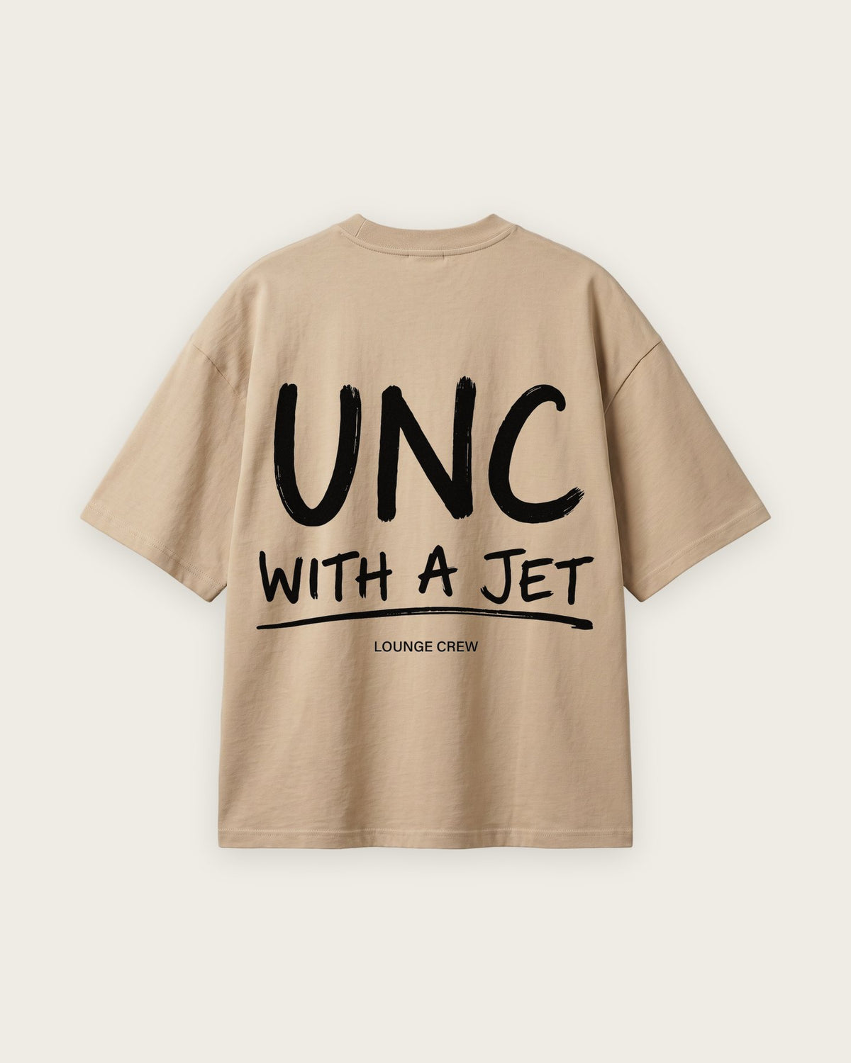 Camiseta “UNC with a Jet” — Areia