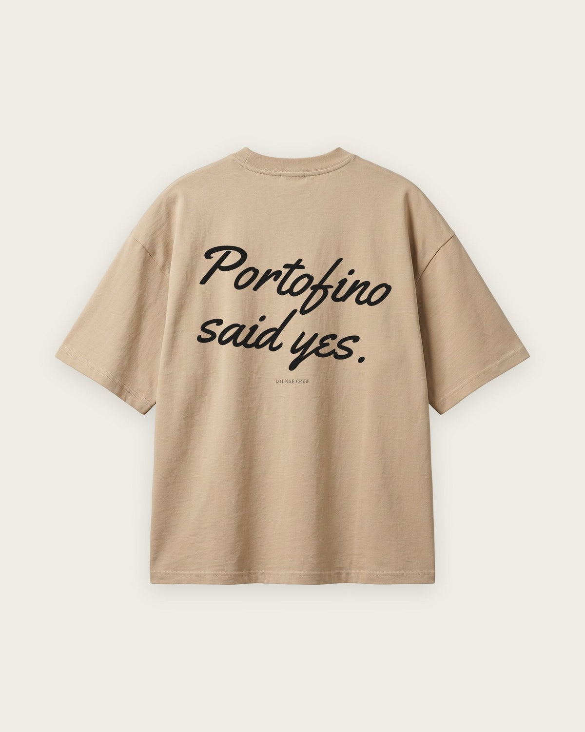 Camiseta Oversized “Portofino Said Yes” — Areia