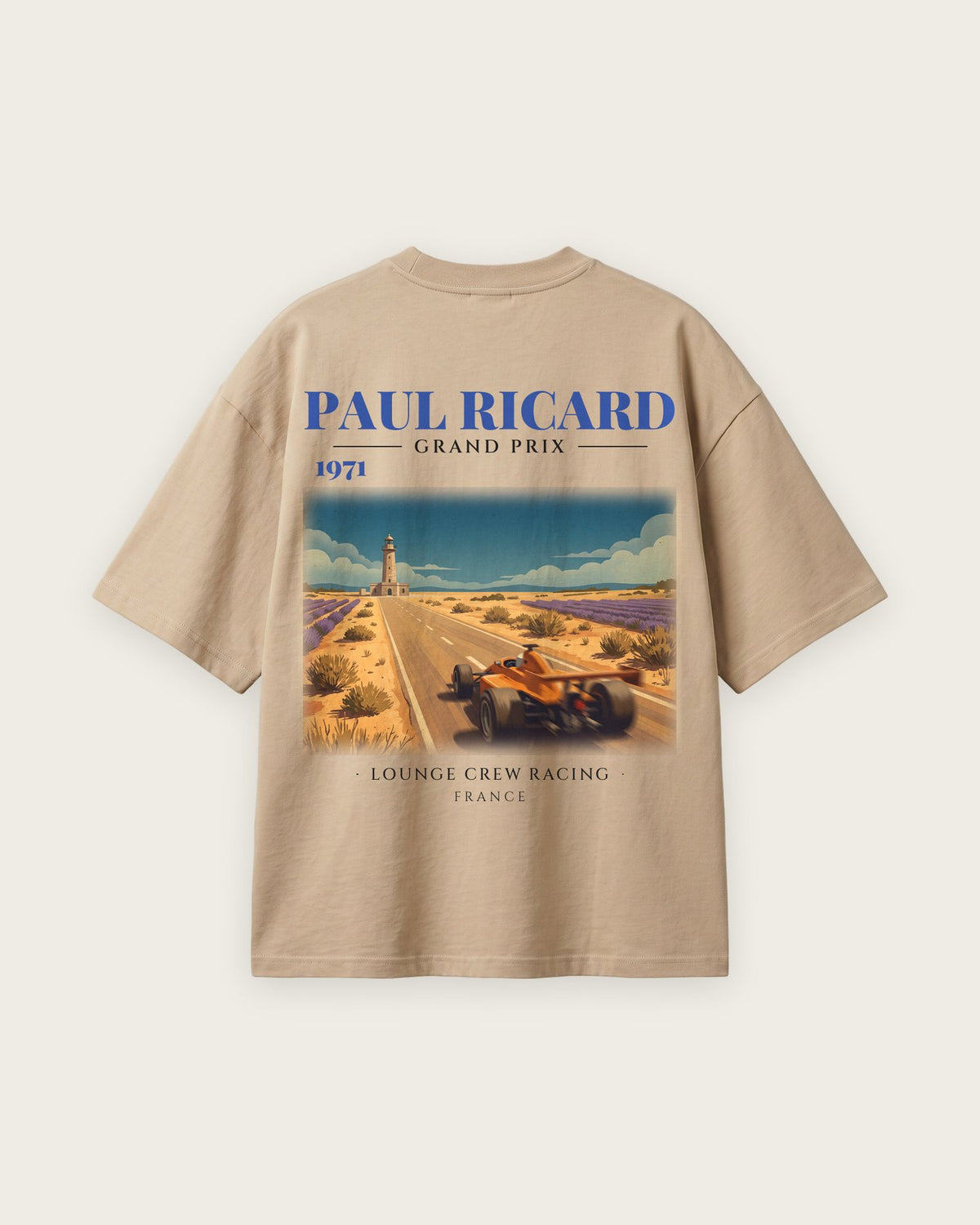 Camiseta “Paul Ricard 1971” — Areia — oversized
