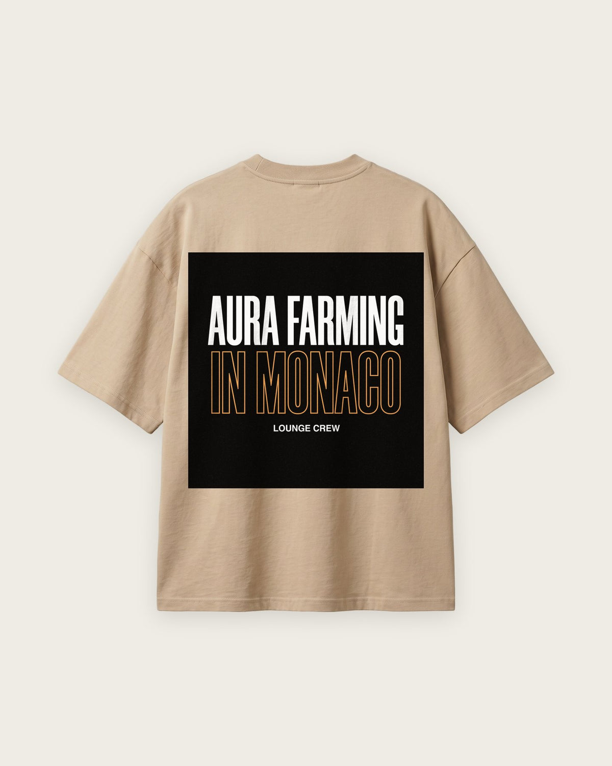 Camiseta “Aura Farming in Monaco” — Areia