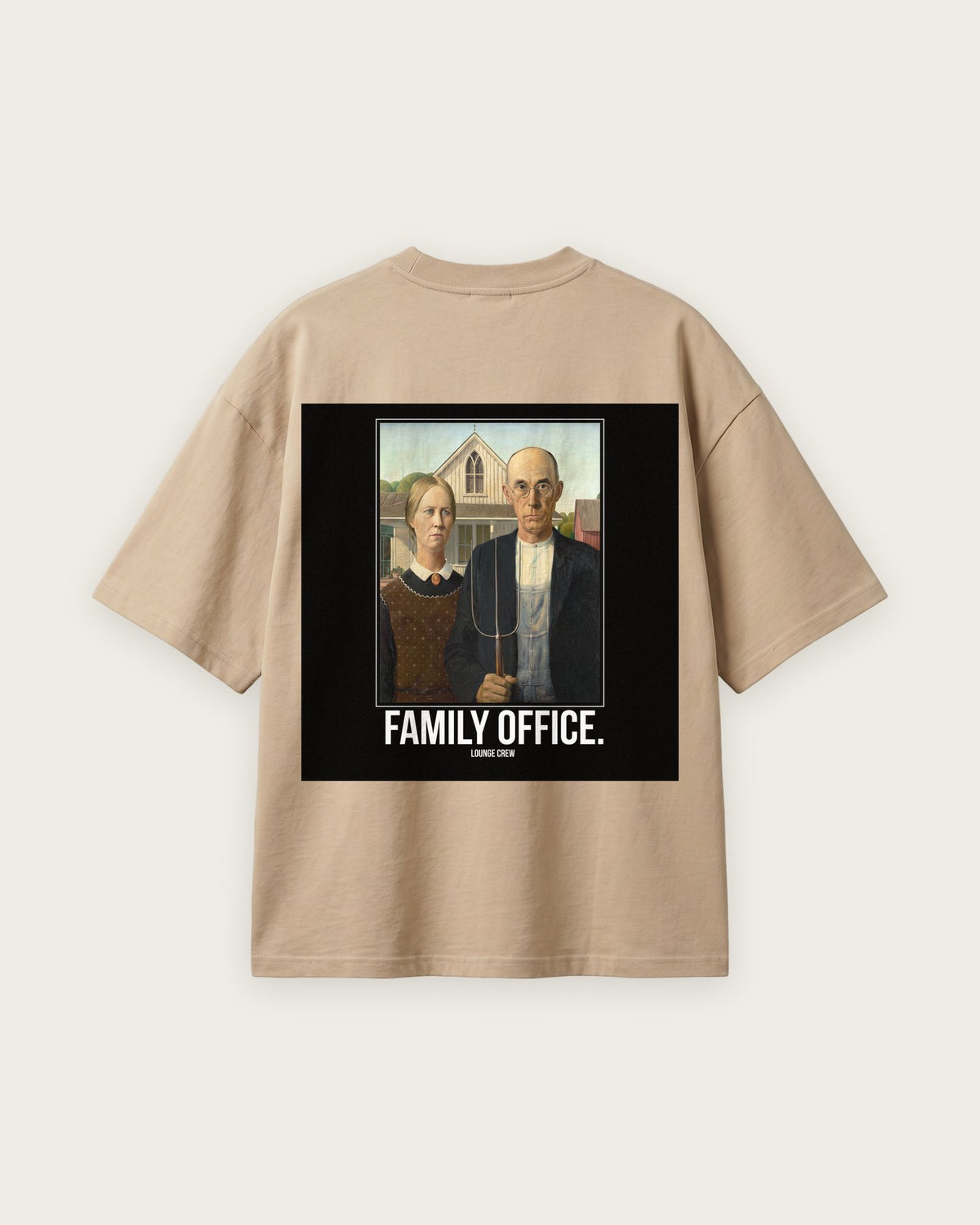 Camiseta “Family Office” — Areia