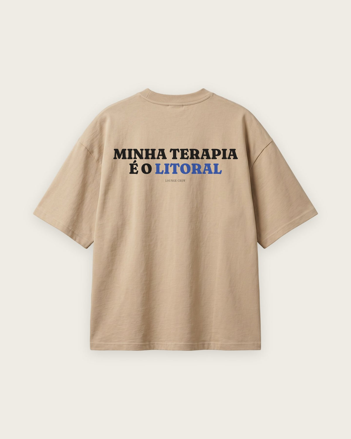 Camiseta Oversized “Minha Terapia é o Litoral” — Areia
