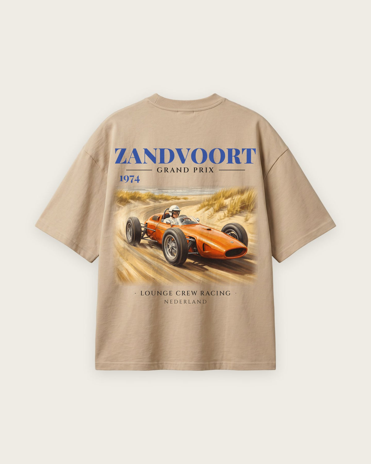 Camiseta “Zandvoort Grand Prix 1974” — Areia — oversized