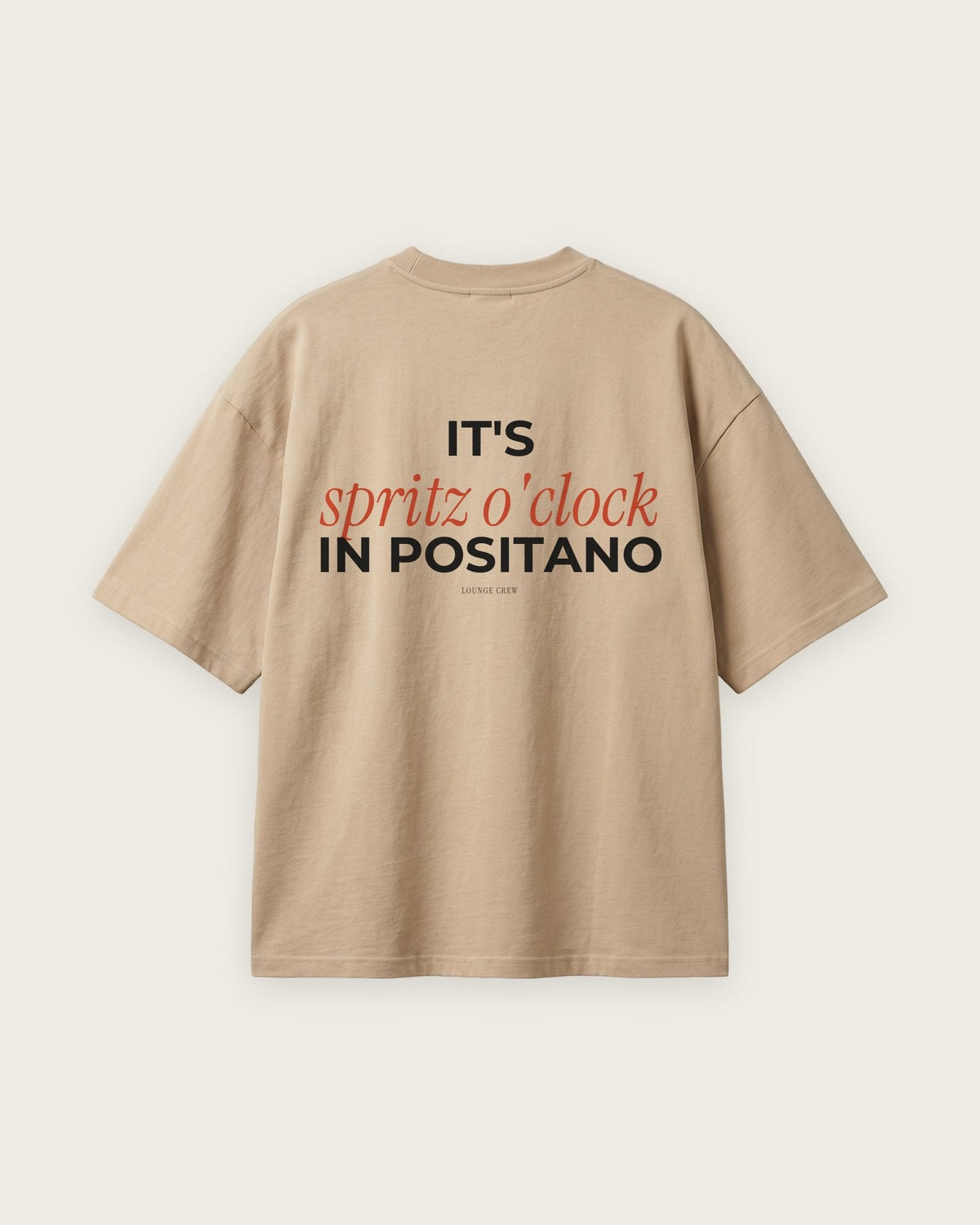 Camiseta Oversized “Spritz O'Clock in Positano” — Areia