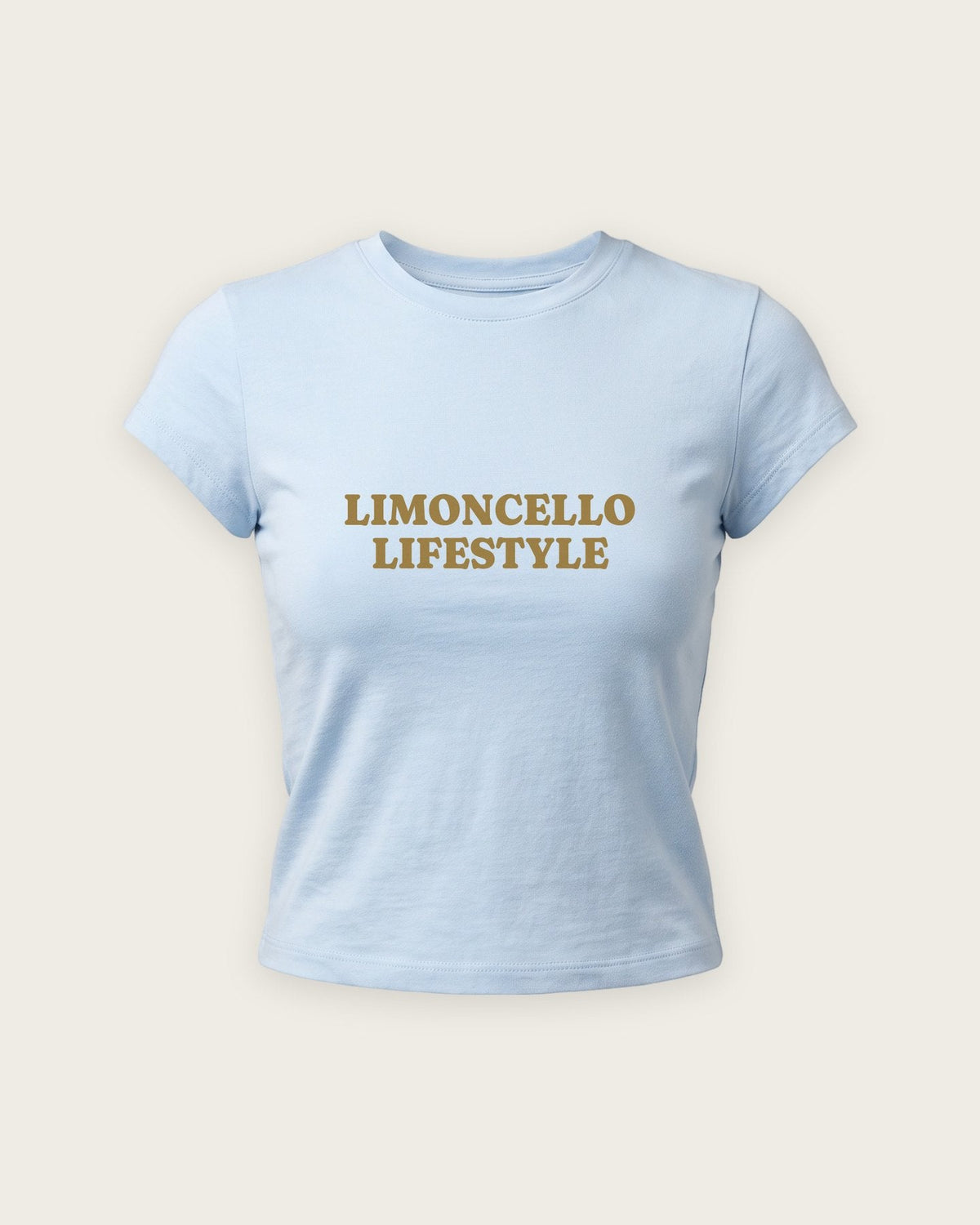Baby Tee “Limoncello Lifestyle” — Azul Bebê