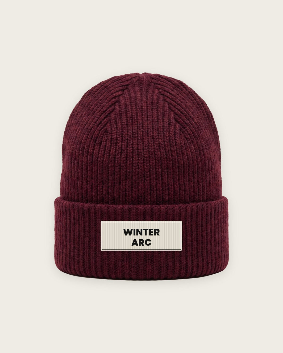 Gorro Canelado “I'm in My Winter Arc” — Bordô