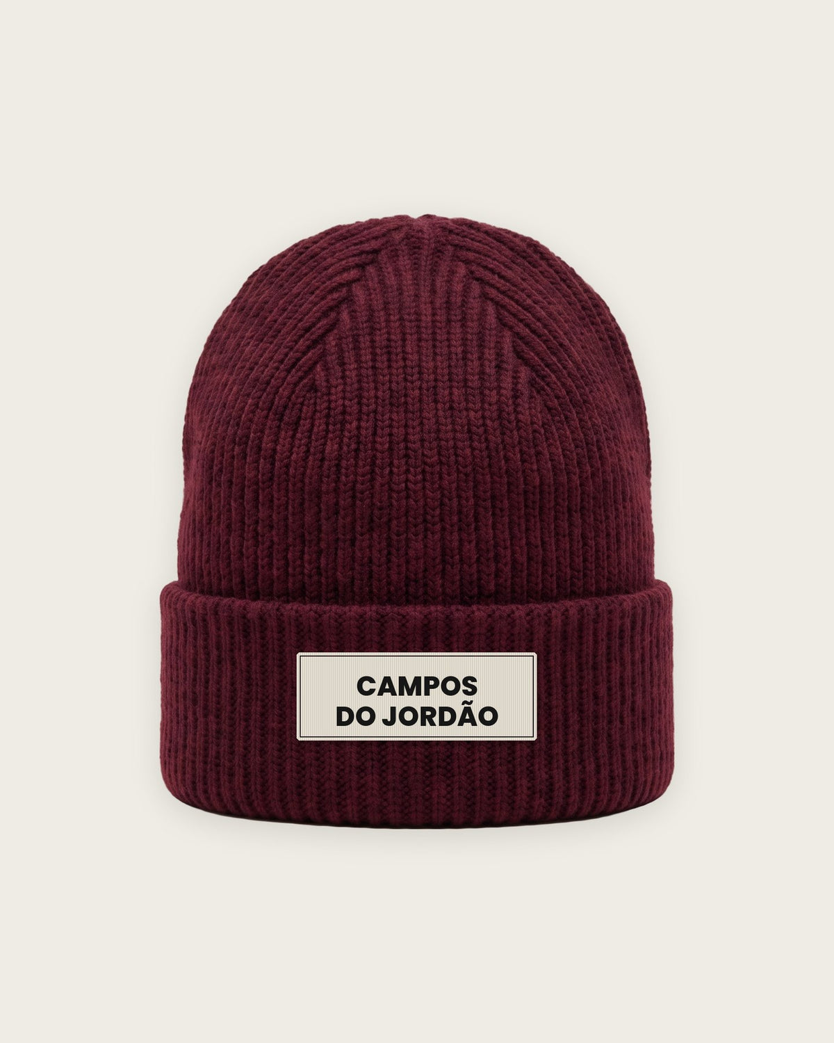 Gorro Canelado “Campos do Jordão é um Estado de Espírito” — Bordô