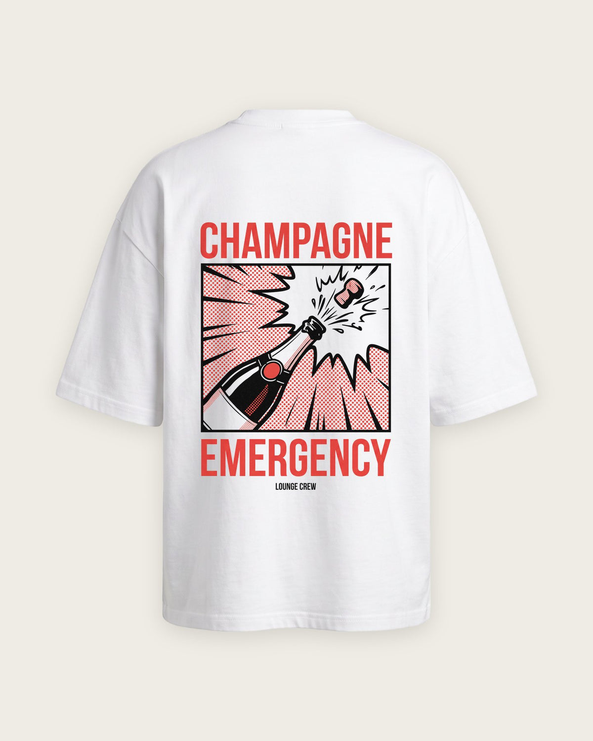 Camiseta “Champagne Emergency” — Branco