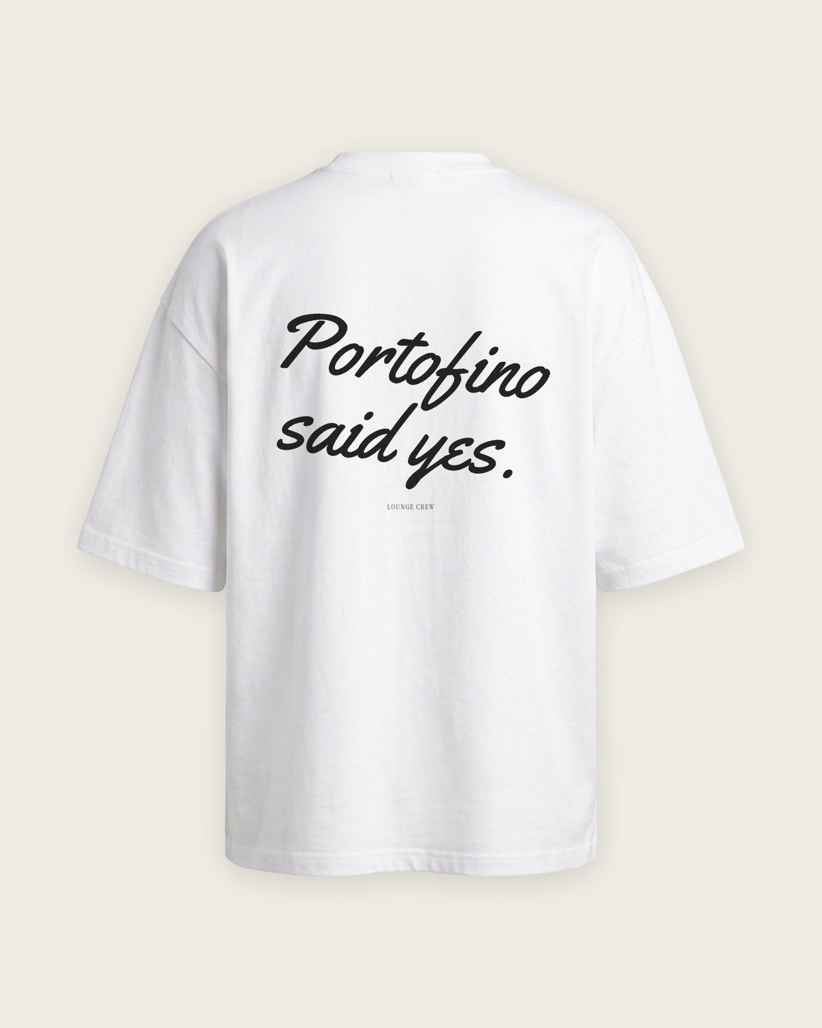 Camiseta Oversized “Portofino Said Yes” — Branco