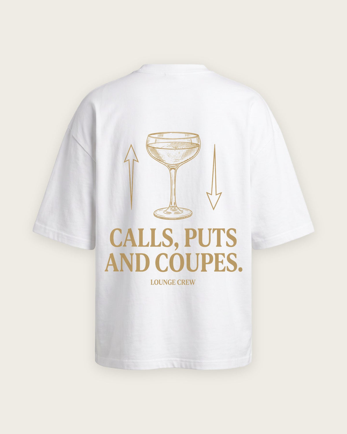 Camiseta “Calls, Puts and Coupes” — Branco