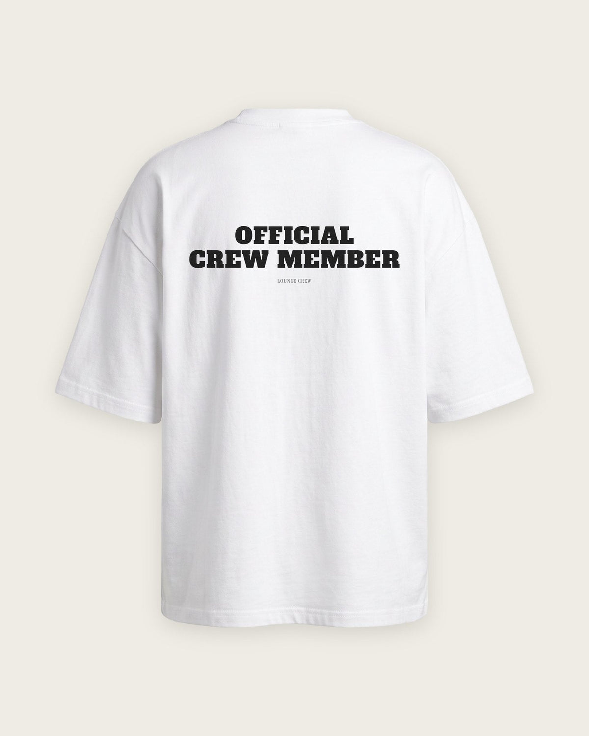 Camiseta Oversized “Official Crew Member” — Branco