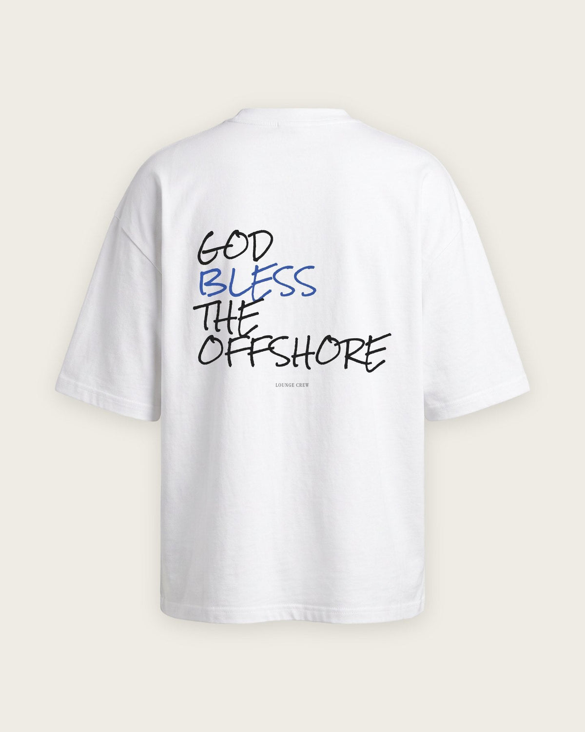 Camiseta Oversized “God Bless the Offshore” — Branco