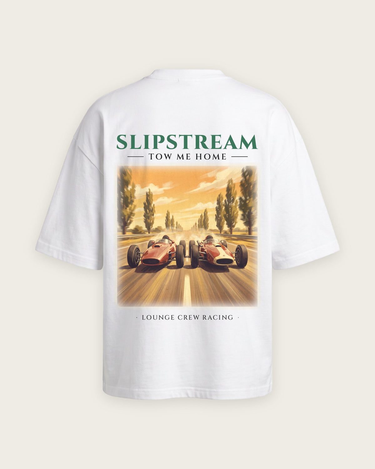 Camiseta “Slipstream” — Branco — oversized