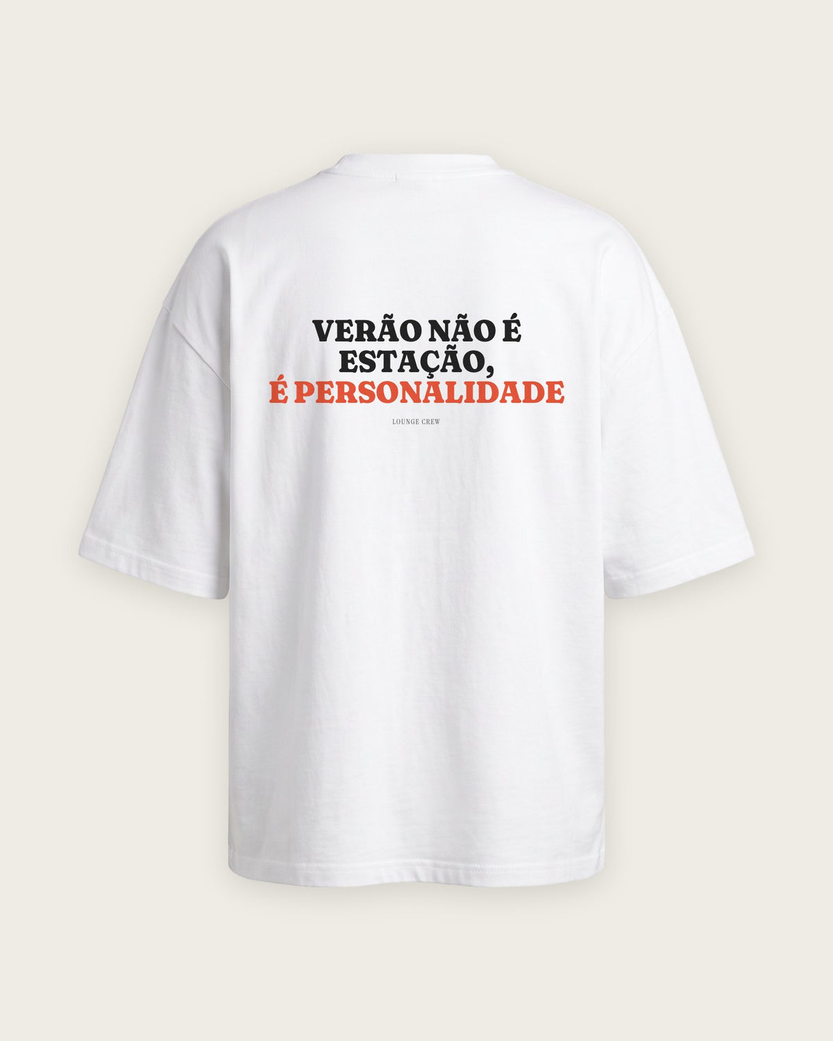 Camiseta Oversized “Verão é Personalidade” — Branco