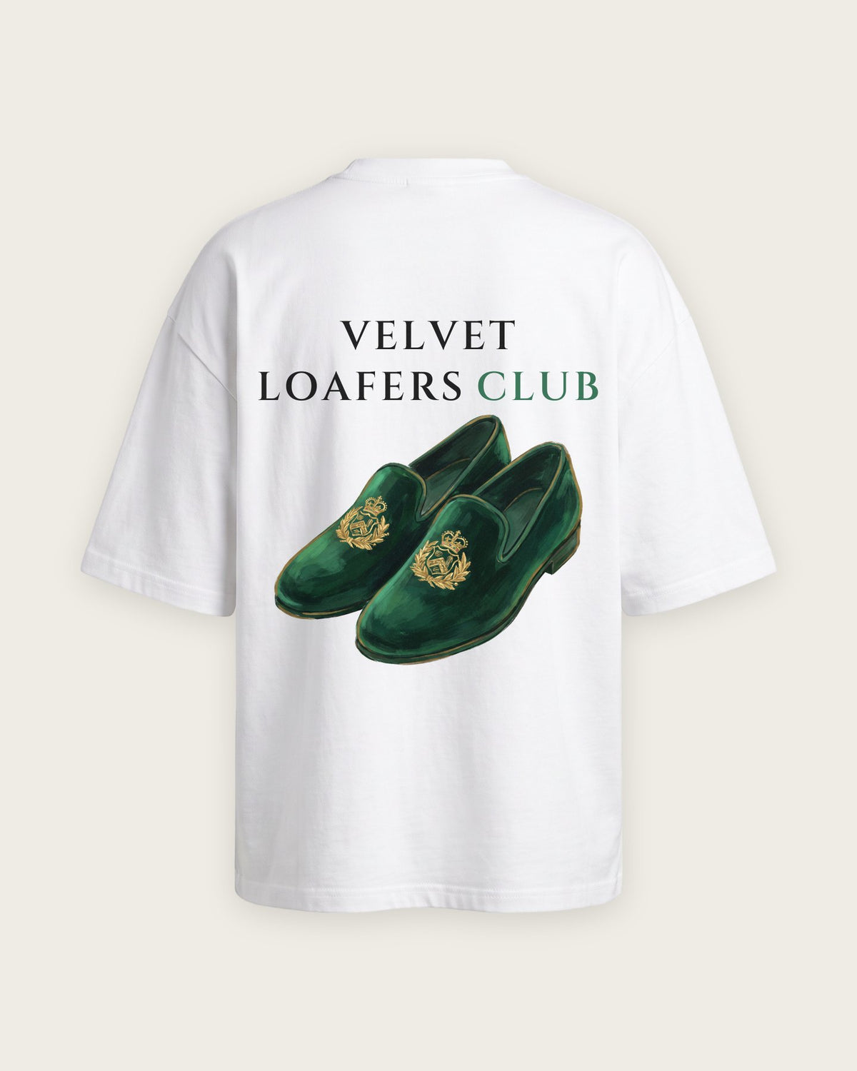 Camiseta Oversized “Velvet Loafers Club” — Branco