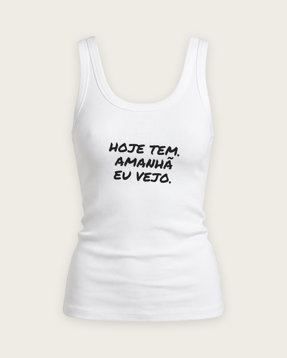 Regata Canelada “Hoje Tem, Amanhã Eu Vejo” — Branco