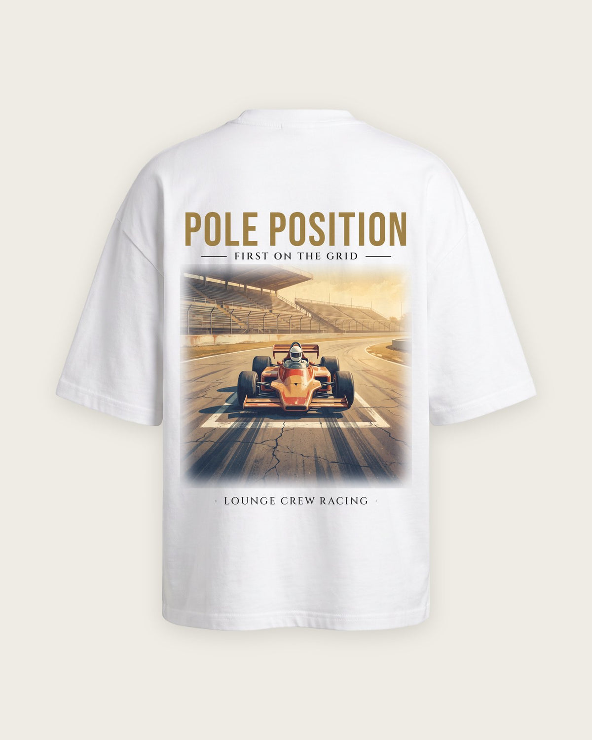 Camiseta “Pole Position” — Branco — oversized