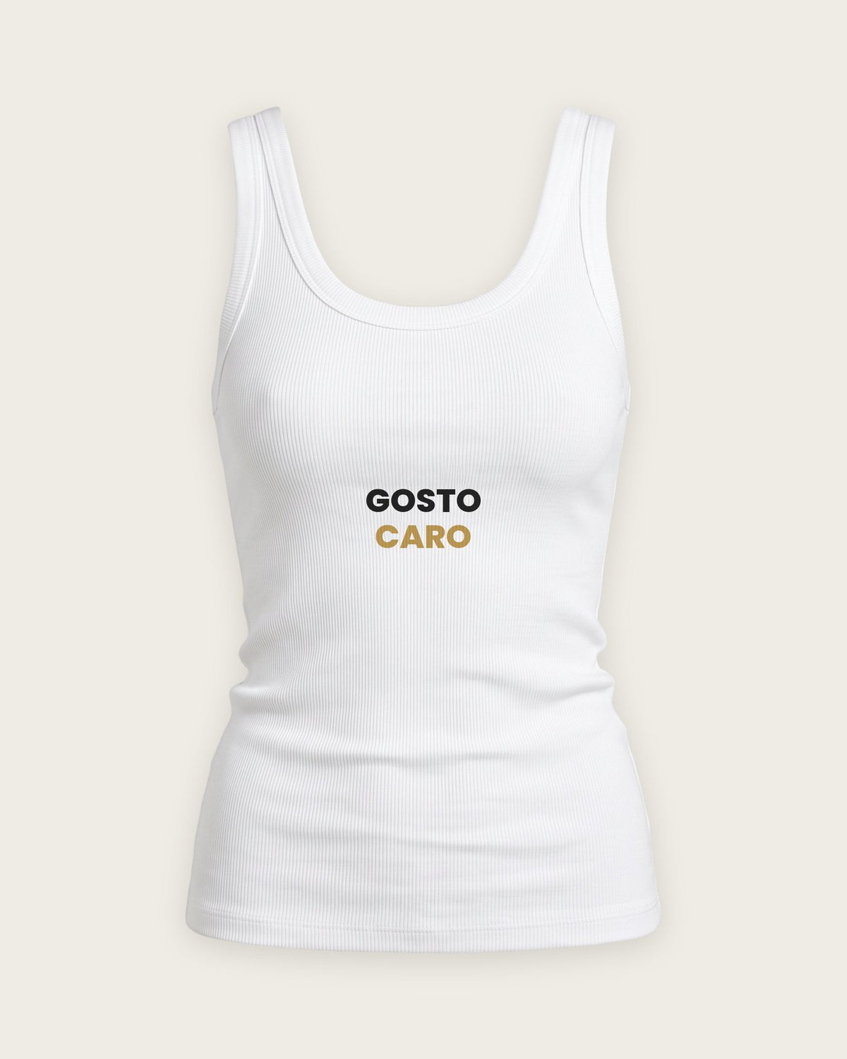 Regata Canelada “Gosto Caro” — Branco