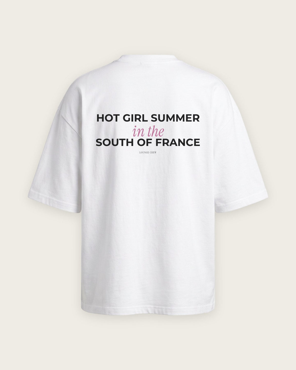 Camiseta Oversized “Hot Girl Summer in the South of France” — Branco