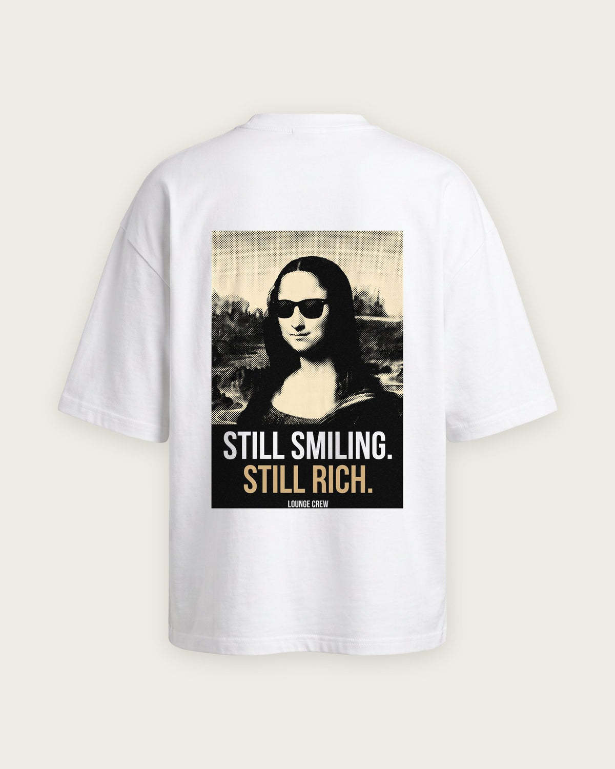 Camiseta “Still Smiling, Still Rich” — Branco
