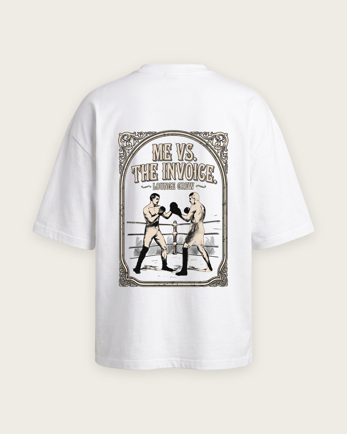 Camiseta “Me vs. the Invoice” — Branco