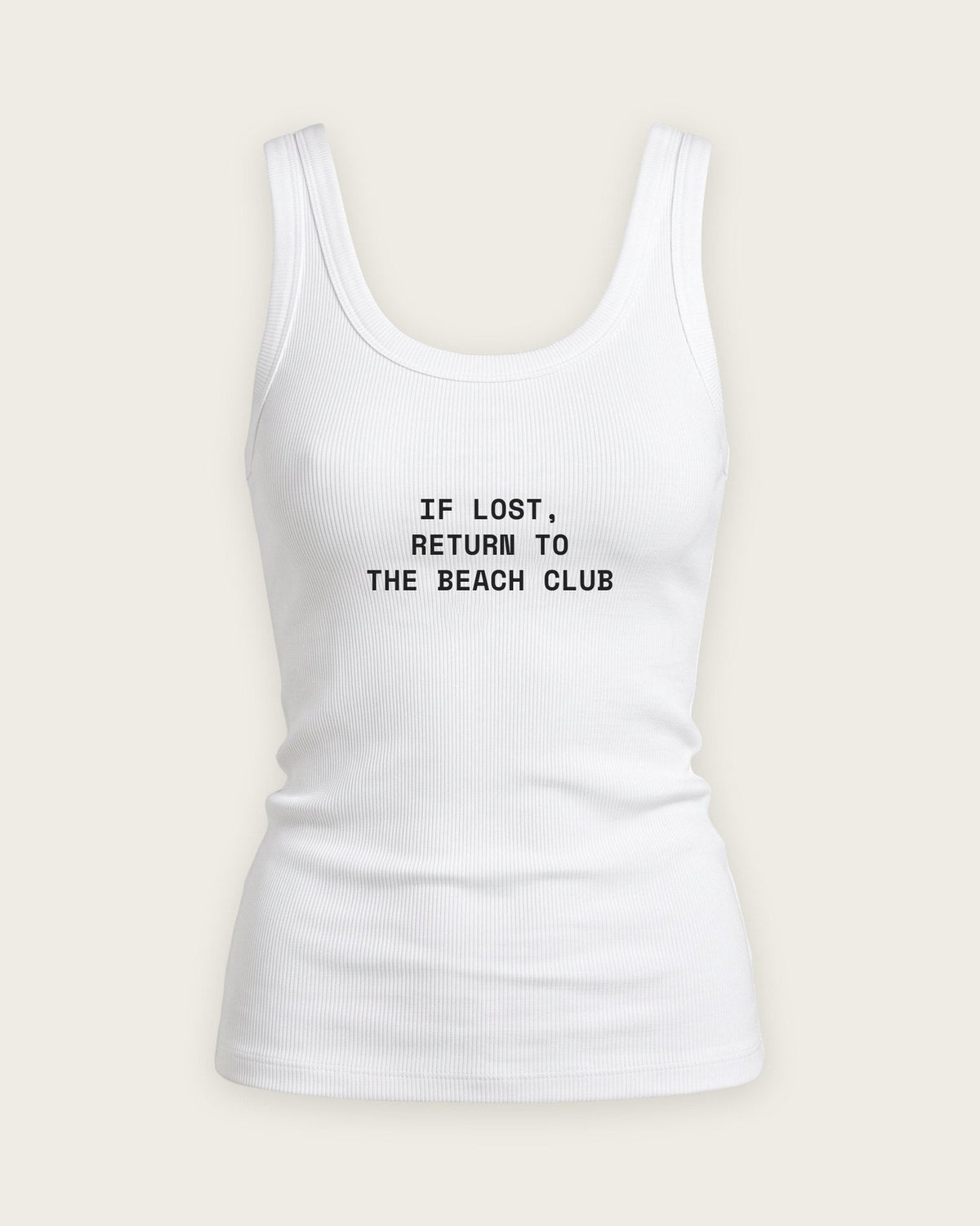 Regata Canelada “If Lost, Return to the Beach Club” — Branco