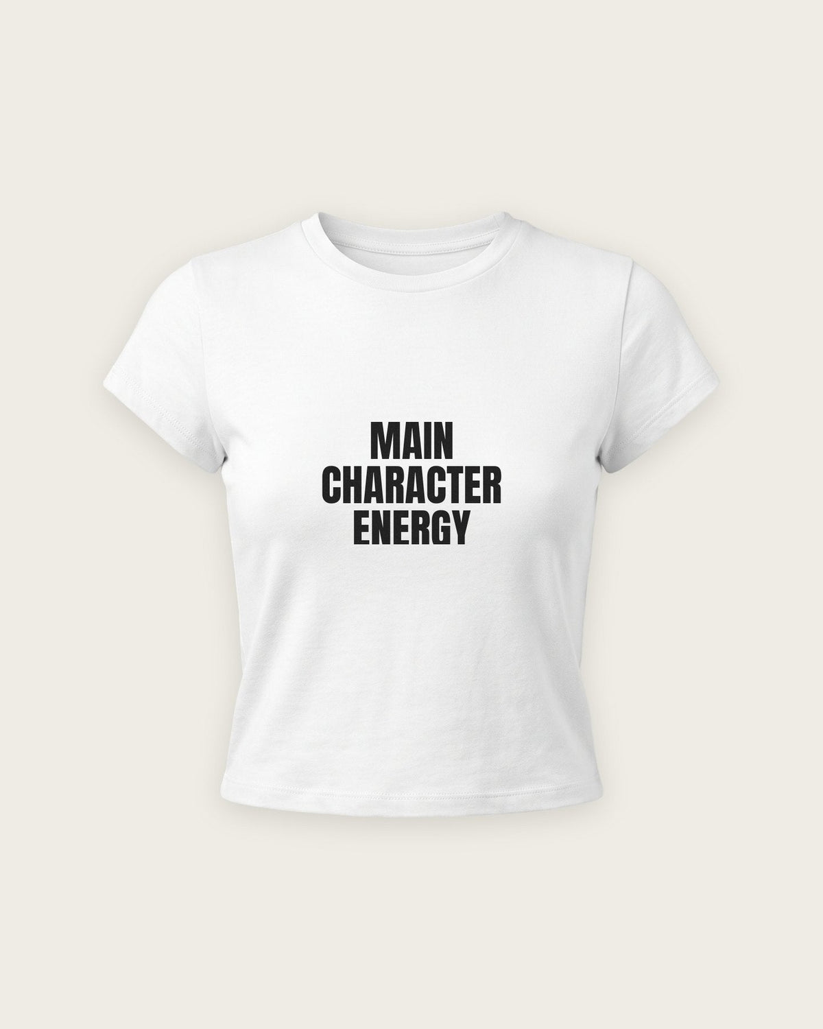 Baby Tee “Main Character Energy” — Branco