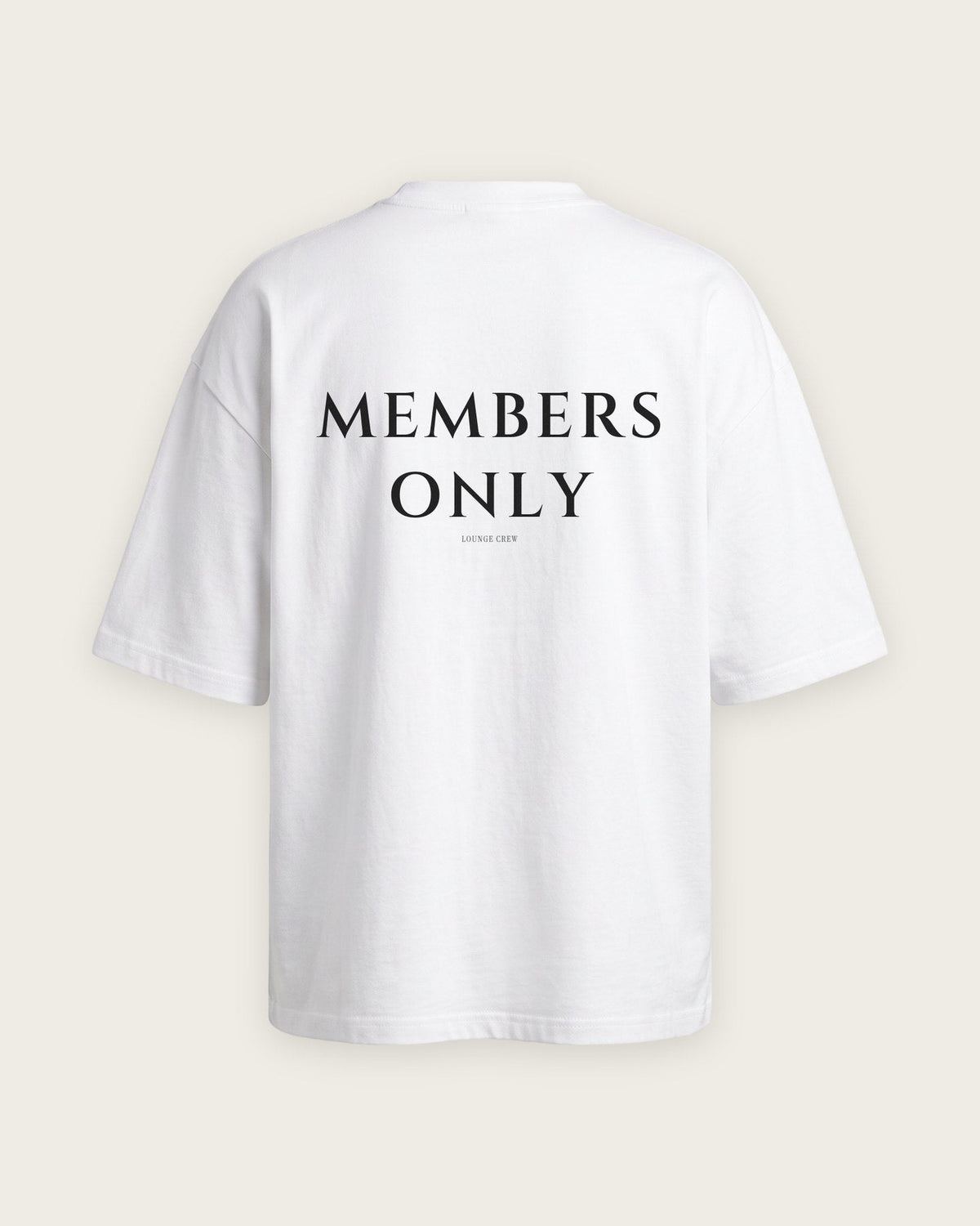 Camiseta Oversized “Members Only” — Branco