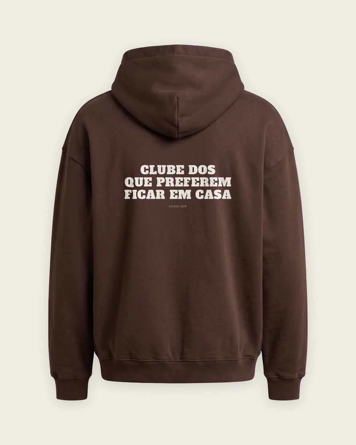 Moletom Oversized “Clube dos Que Preferem Ficar em Casa” — Chocolate