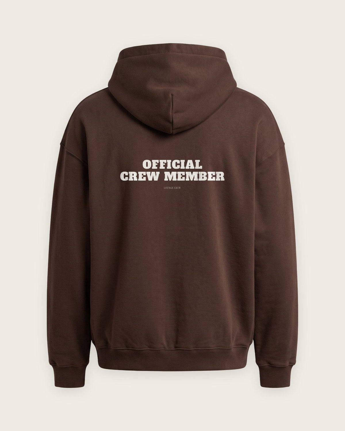 Moletom Oversized “Official Crew Member” — Chocolate