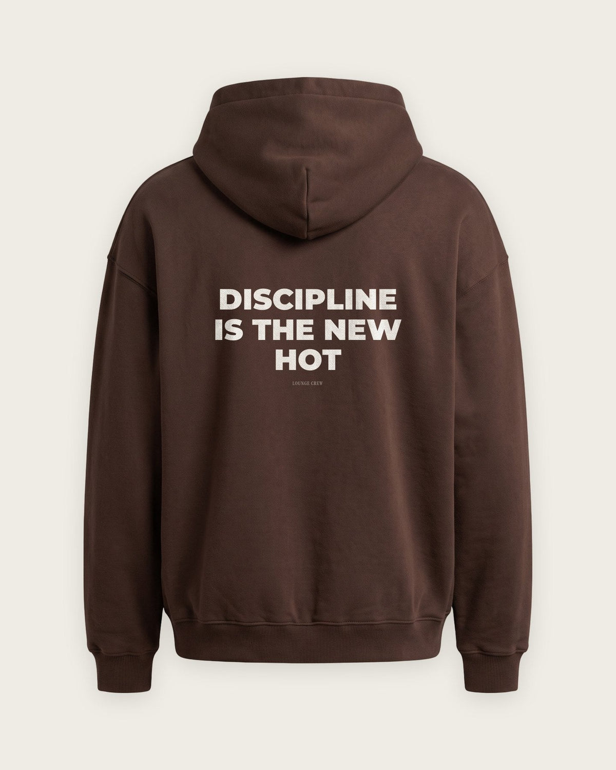 Moletom Oversized “Discipline Is the New Hot” — Chocolate