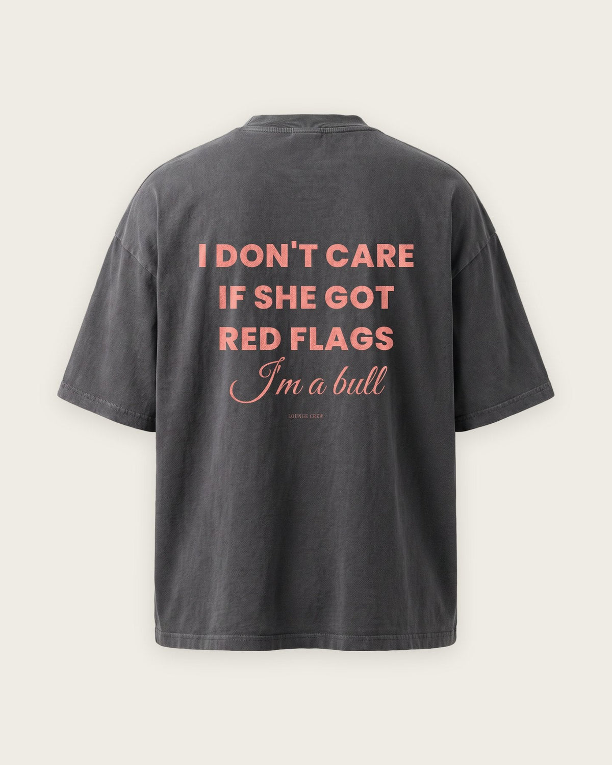 Camiseta Oversized “I'm a Bull” — Cinza Estonado