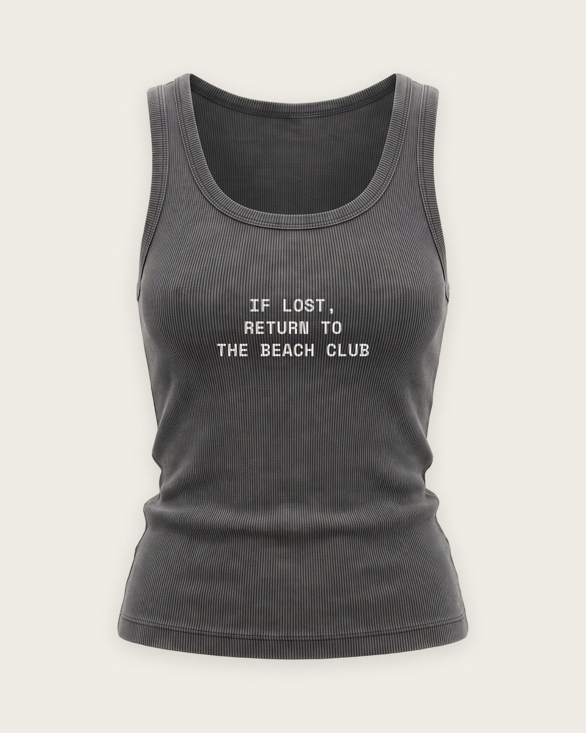 Regata Canelada “If Lost, Return to the Beach Club” — Cinza Estonado