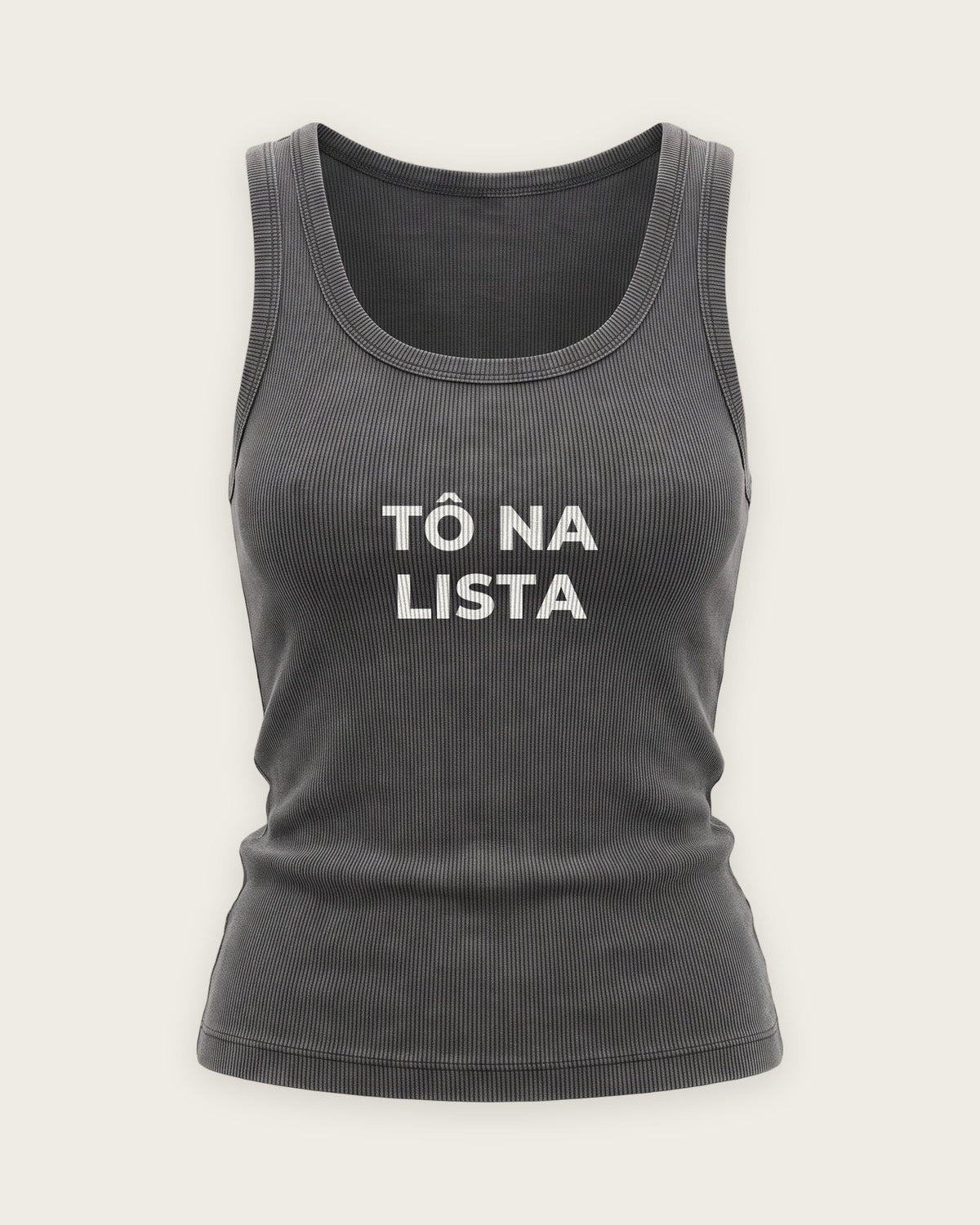 Regata Canelada “Tô na Lista” — Cinza Estonado