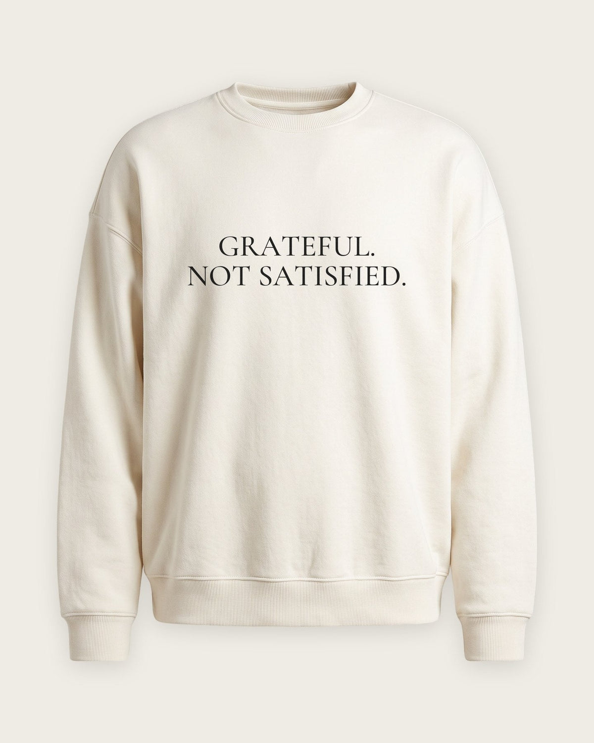 Moletom Careca “Grateful, Not Satisfied” — Off-White