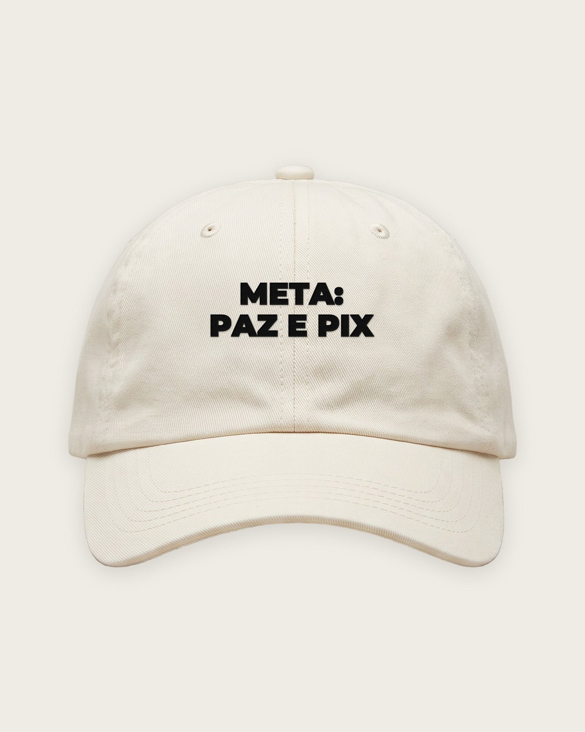 Boné Dad Hat “Meta: Paz e Pix” — Off-White