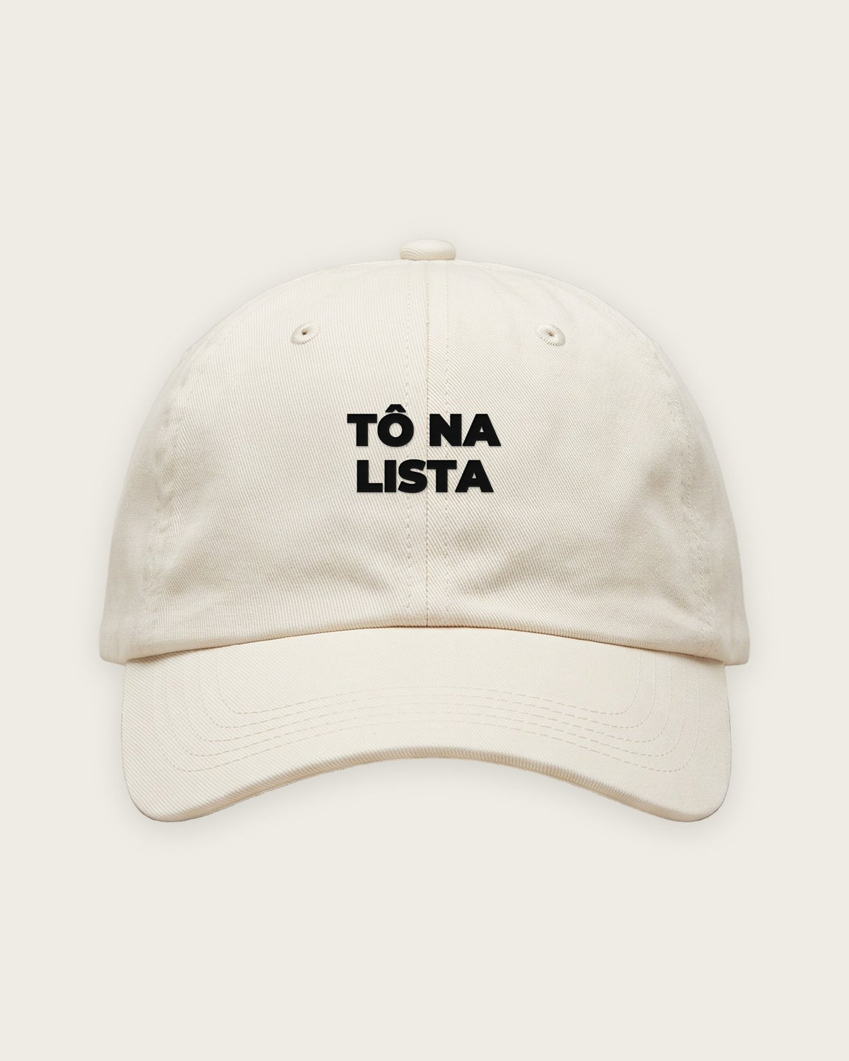 Boné Dad Hat “Tô na Lista” — Off-White