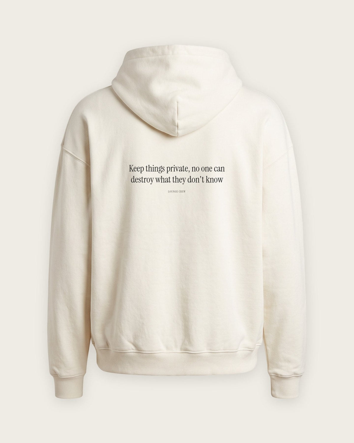 Moletom Oversized “Keep Things Private” — Off-White