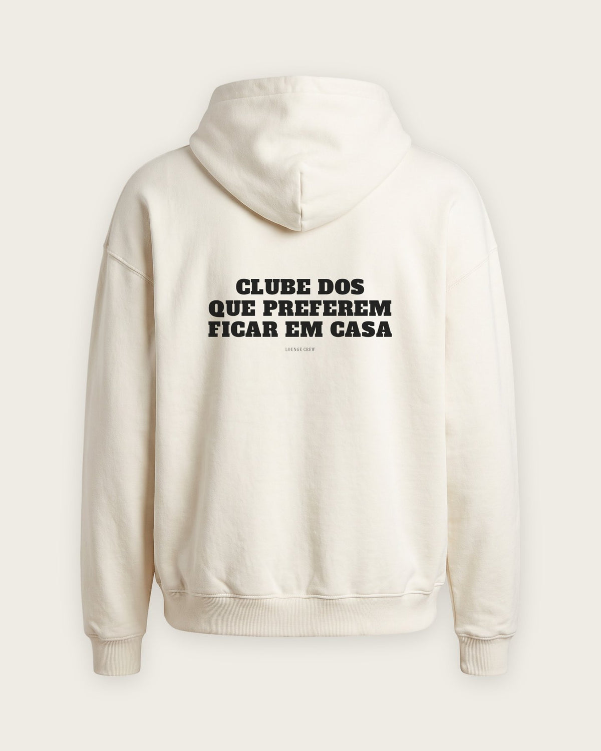 Moletom Oversized “Clube dos Que Preferem Ficar em Casa” — Off-White