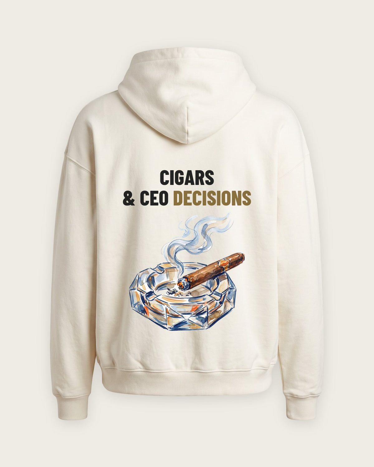 Moletom Oversized “Cigars and CEO Decisions” — Off-White