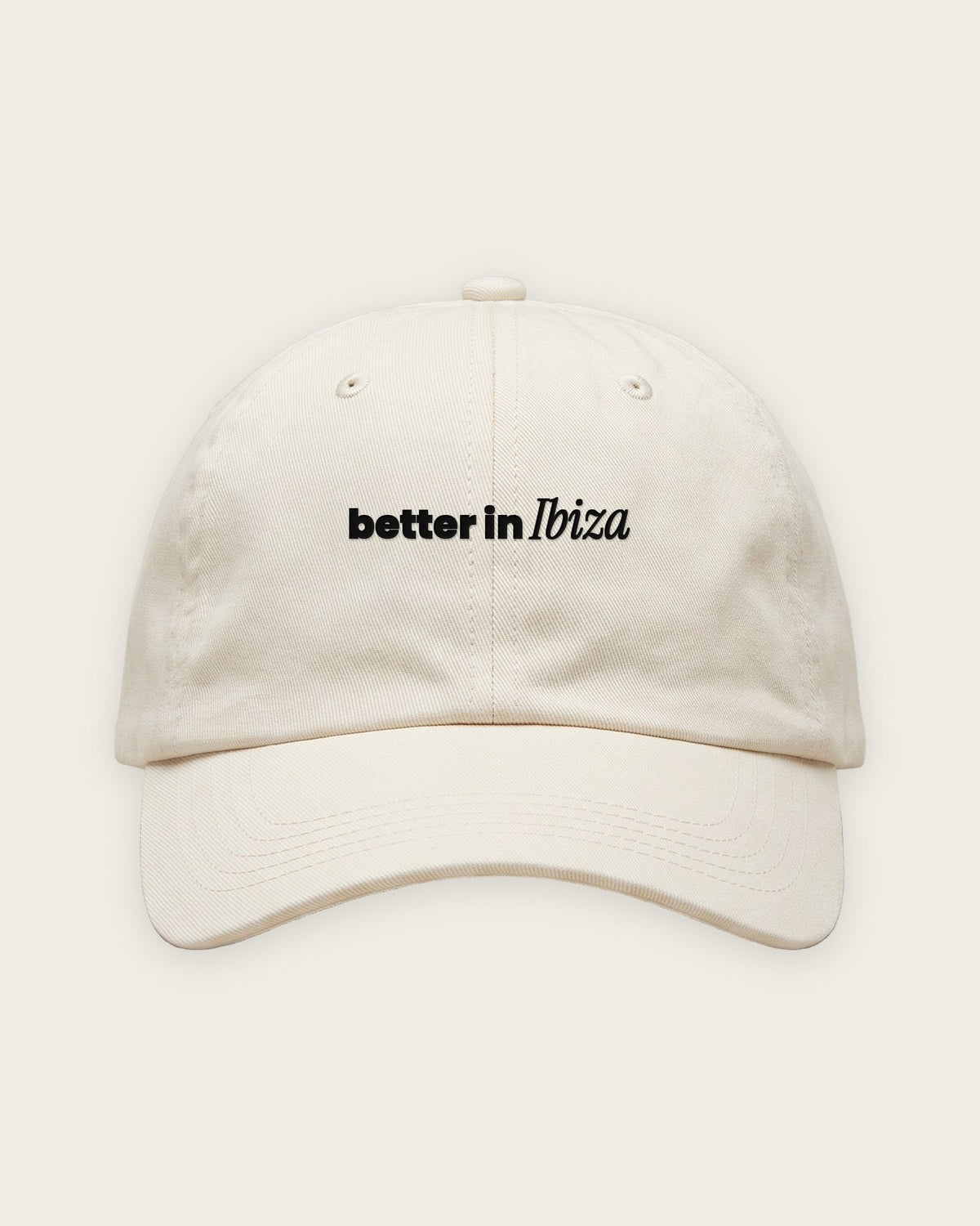 Boné Dad Hat “Better in Ibiza” — Off-White
