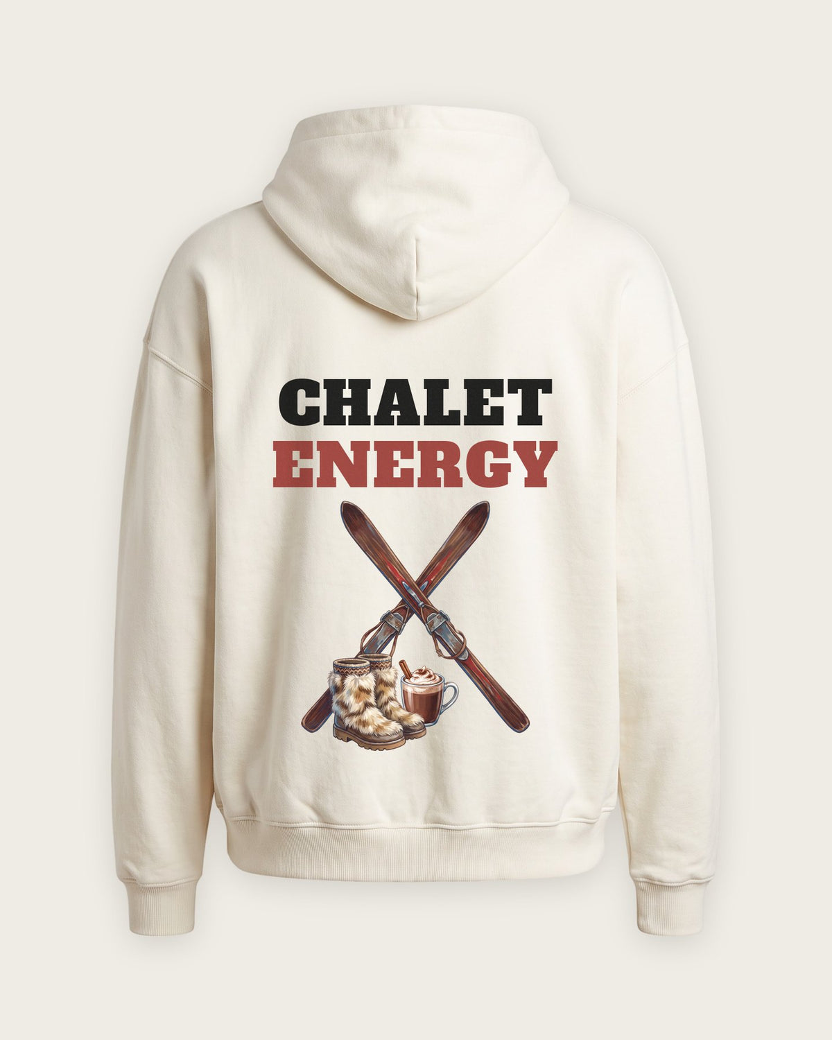 Moletom Oversized “Chalet Energy” — Off-White