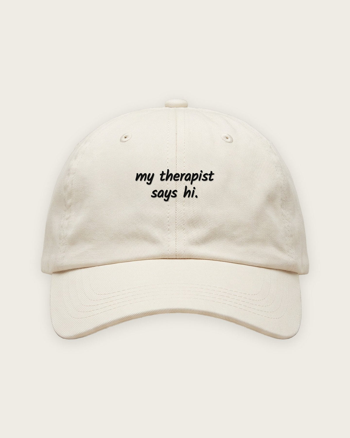 Boné Dad Hat “My Therapist Says Hi” — Off-White