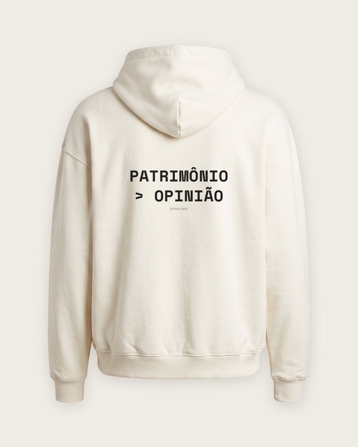 Moletom Oversized “Patrimônio Maior que Opinião” — Off-White