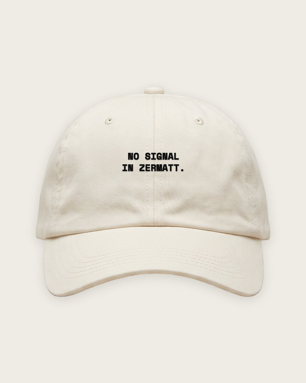 Boné Dad Hat “No Signal in Zermatt” — Off-White