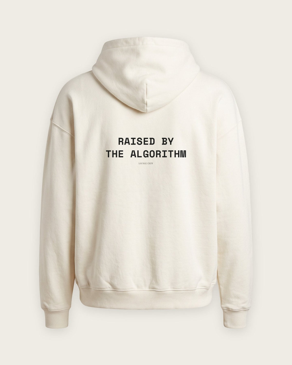 Moletom Oversized “Raised by the Algorithm” — Off-White