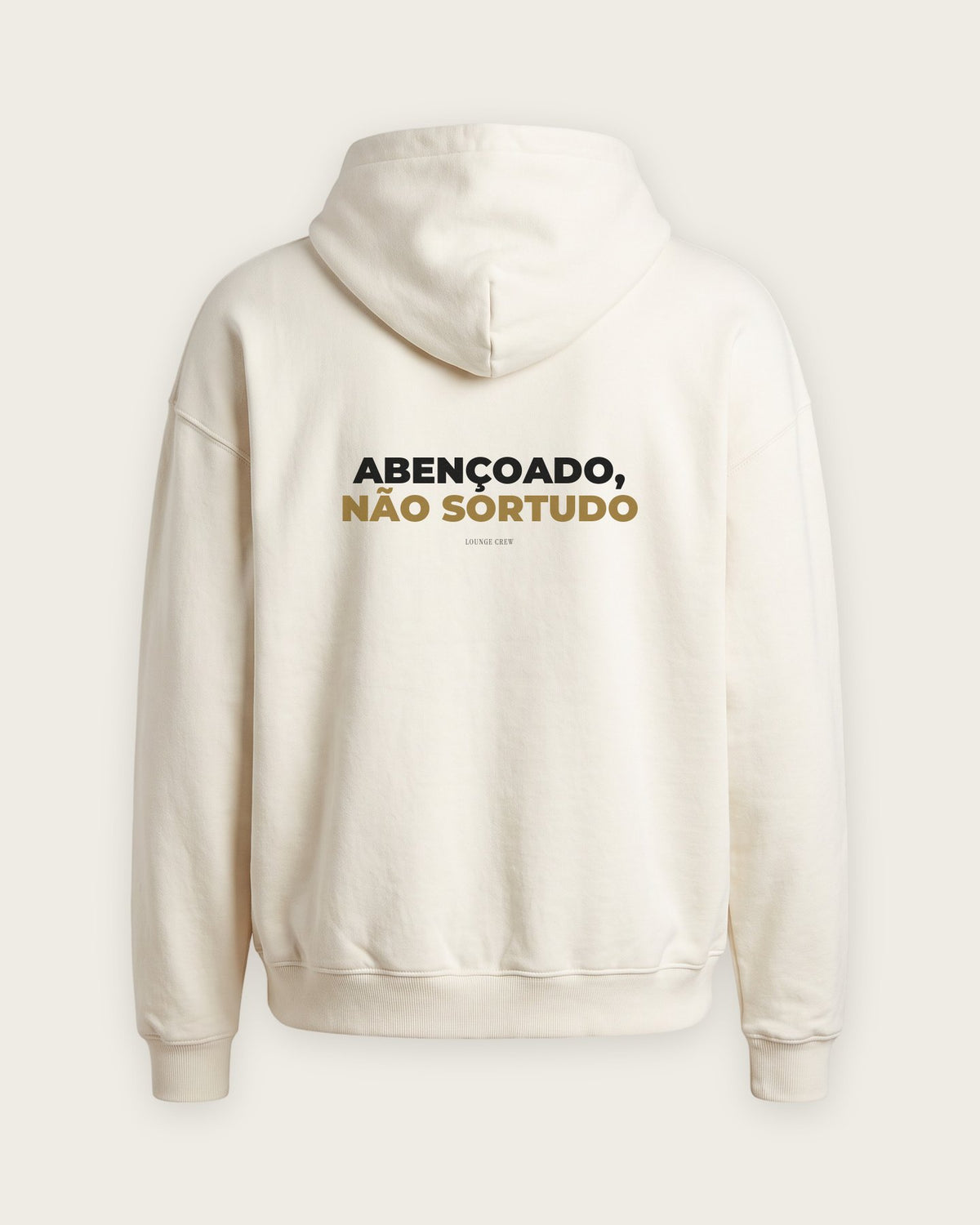Moletom Oversized “Abençoado, Não Sortudo” — Off-White