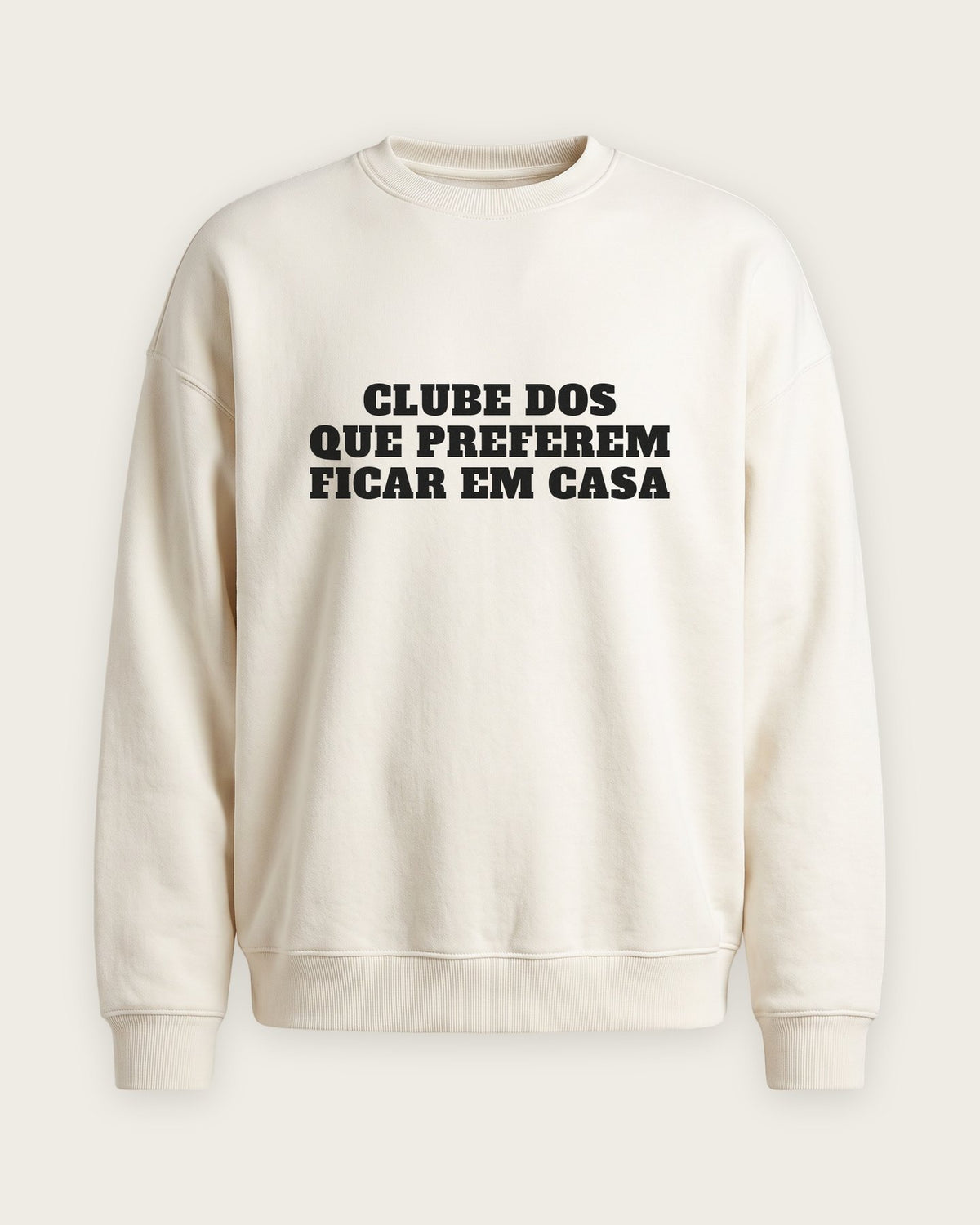 Moletom Careca “Clube dos Que Preferem Ficar em Casa” — Off-White
