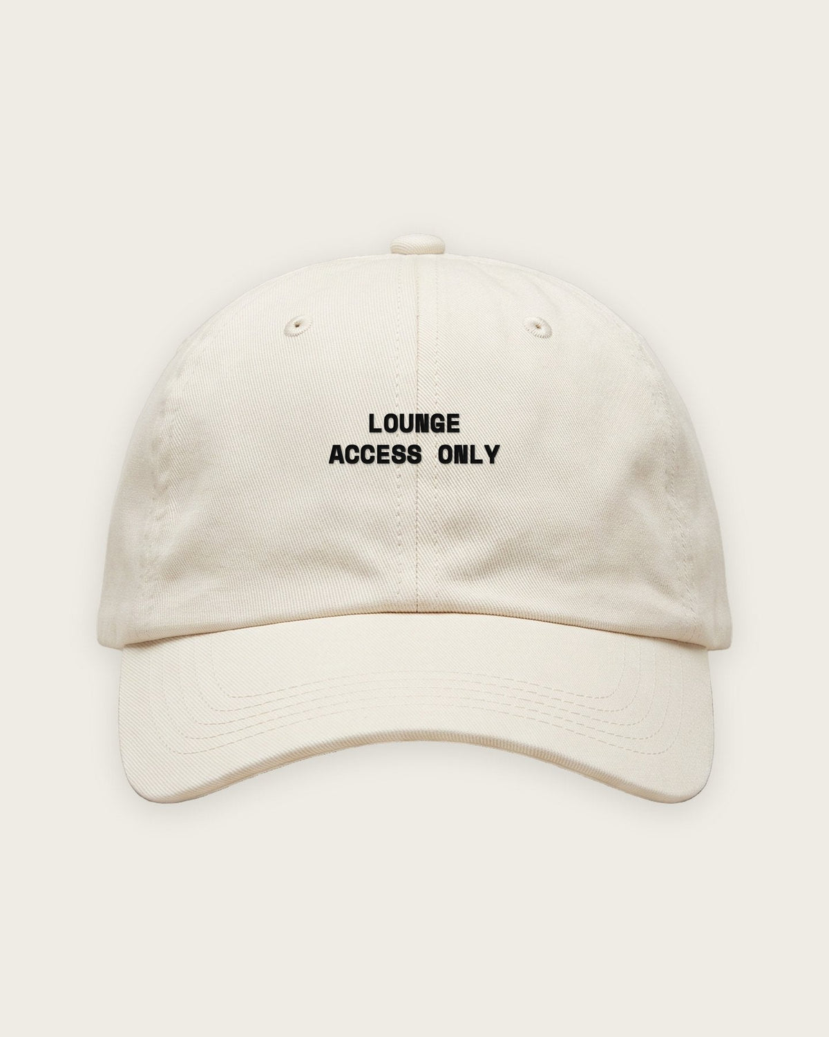 Boné Dad Hat “Lounge Access Only” — Off-White